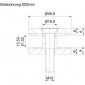 Bodový úchyt pro sklo, nerez A2, průměr 49,5 mm