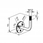 Držák zábradlí nerez standard se závitem M12